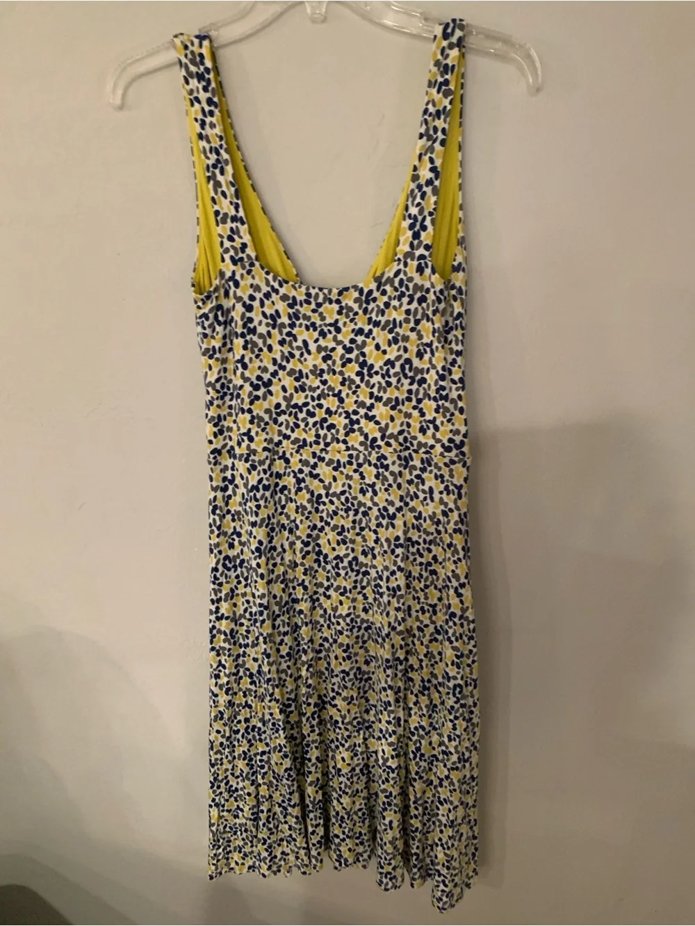 Boden Yellow & Blue Floral Wrap-Effect Midi Sun Dress UK10/US 6 no flaw - Picture 5 of 7